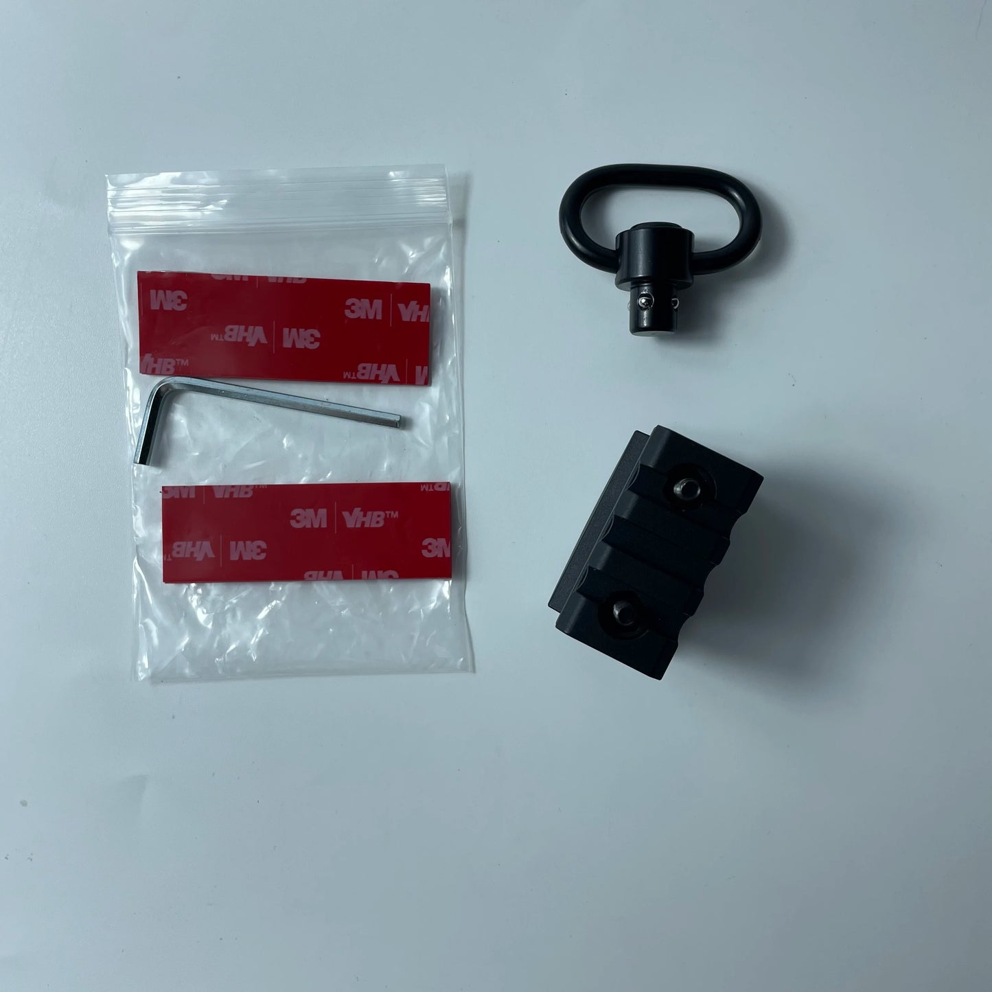 Hunting Quick Release 3-Slot Sling Swivel Mount Barrel Clamp with Aluminium Alloy Flashlight Light Mount