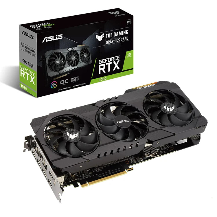 Used ASU'S TUF Gaming GeForce RTX 3080 OC V2 10GB Graphics Card with GDDR6X 320-bit Memory Support OverClock
