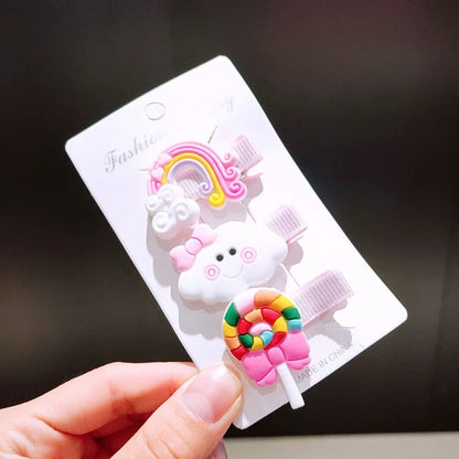 Cute Baby Cartoon Hairpin Handmade Children Hair Accessories Korean Princess Headdress Girls Side Hair Clips for Kids
