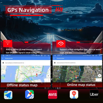 Cross-Border Car Wireless CarPlay Android GPS Navigation Large Screen All-in-One Reversing Image OLED Touch Screen 1280x720