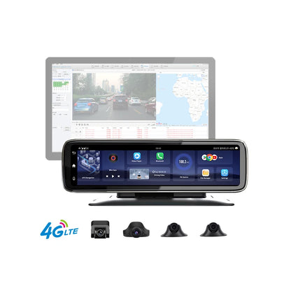 T88 4g Android 4 Cams Record Mirror Wifi Car Dvr with Special Mount 360° Remote Monitor Night Vision Dash Cam
