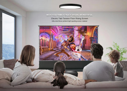 New Fashion 92-inch UST Projector Screen Floor-Rising ALR Screen for Optimal Projector Performance