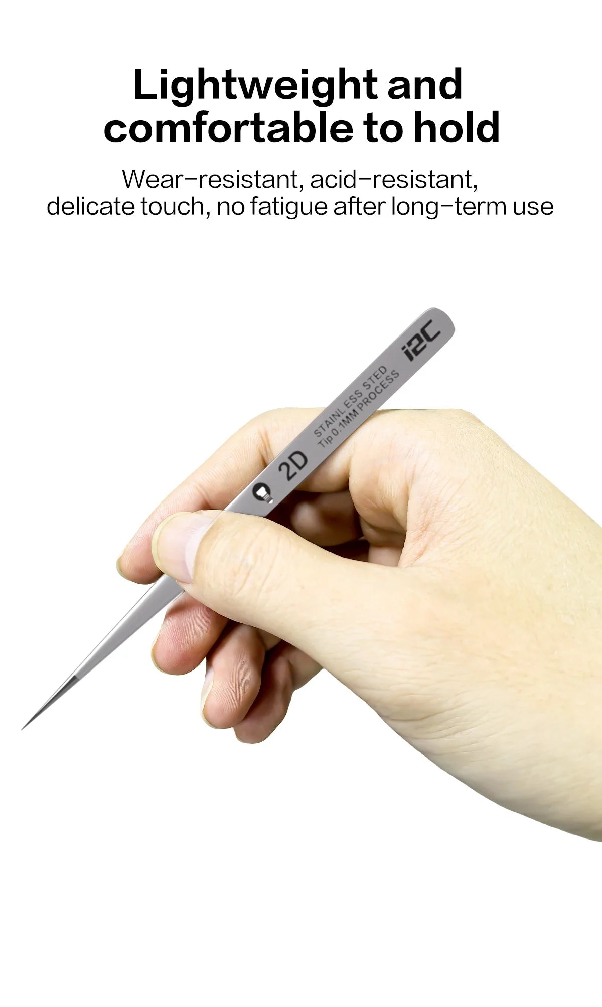 I2C 3D Electronics Extra Hard Alloy Tweezers Precision Forceps for SMD BGA SMT Mobile Phones Flying Line Repair Hand Tools Sets