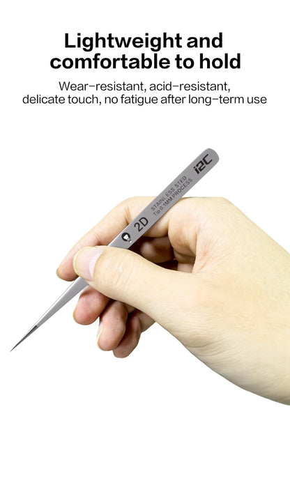 I2C 3D Electronics Extra Hard Alloy Tweezers Precision Forceps for SMD BGA SMT Mobile Phones Flying Line Repair Hand Tools Sets
