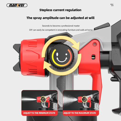 NanWei High Voltage 800W Electric Paint Spray Gun 220v Lithium Nozzle Pneumatic Power Source Battery Operated Paint Equipment