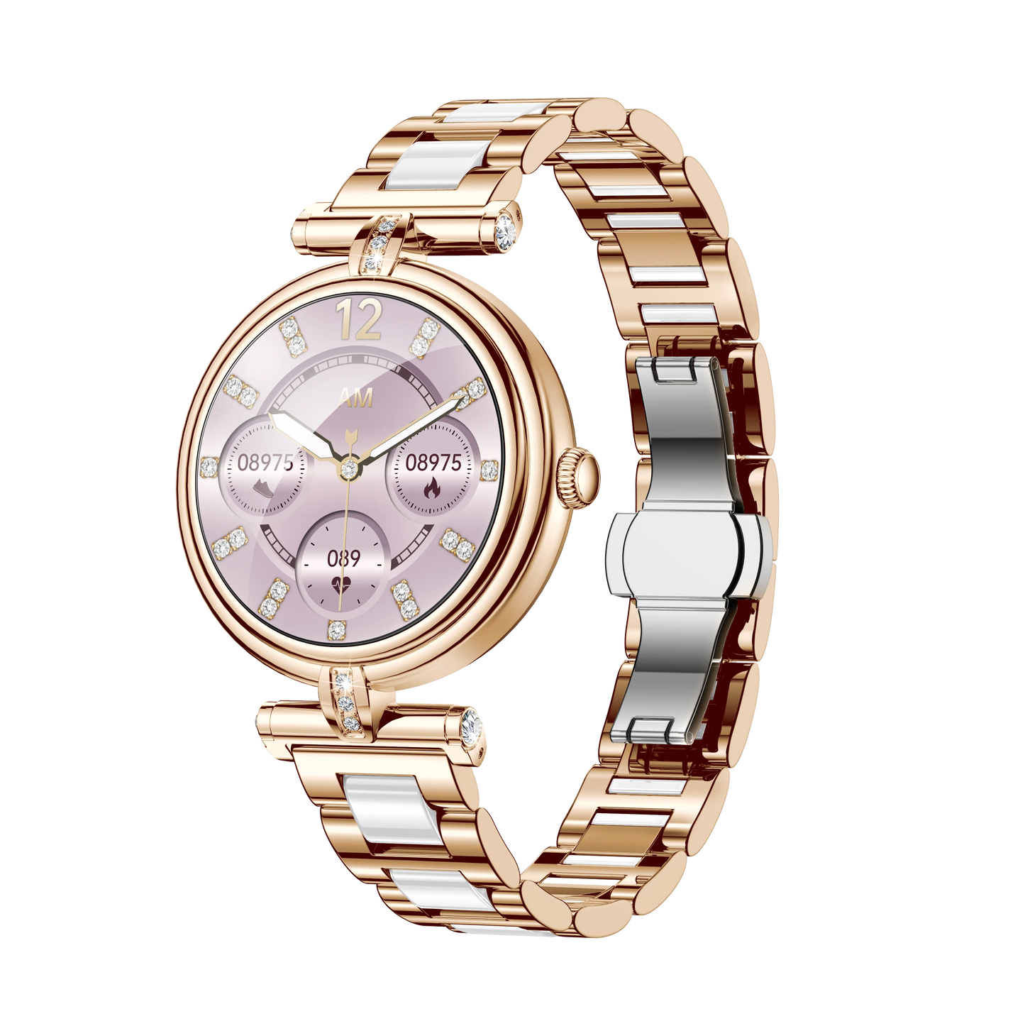 AK62 Smart Outdoor Sports Watch 3ATM Long-Life LED Stopwatch Timer AMOLED Display Leather Touch BT Compatible Android iPhone