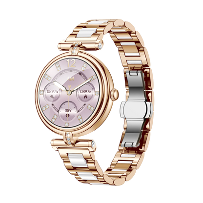 AK62 Smart Outdoor Sports Watch 3ATM Long-Life LED Stopwatch Timer AMOLED Display Leather Touch BT Compatible Android iPhone