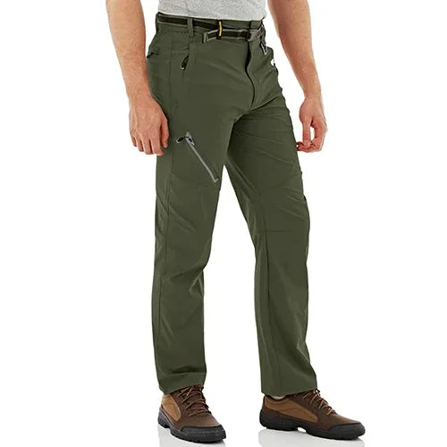 TACVASEN Quick Dry Outdoor Hiking Pants Men Summer Lightweight Rip-stop Cargo Work Trousers Multi-Pockets Camping Fishing Pants