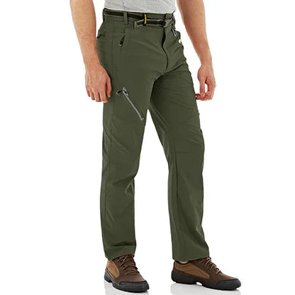 TACVASEN Quick Dry Outdoor Hiking Pants Men Summer Lightweight Rip-stop Cargo Work Trousers Multi-Pockets Camping Fishing Pants