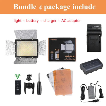 Yongnuo YN300 III YN300III LED Video Light Daylight 5600K CRI95 Camera Photo Lighting for Studio Video