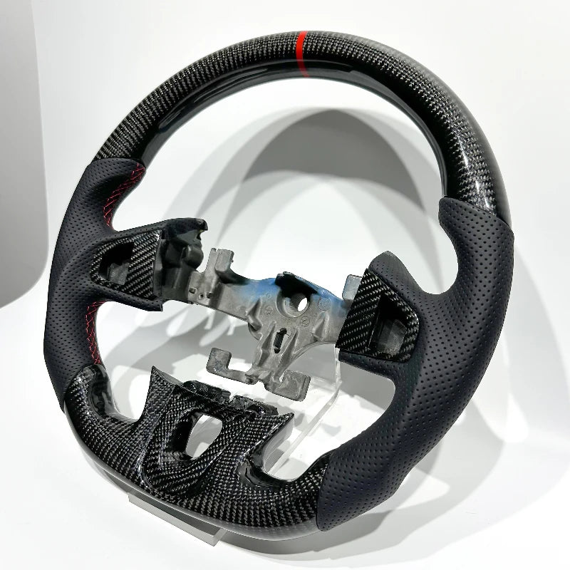 European Warehouse Stock Available: Sporty Glossy Carbon Fiber Alcantara Car Steering Wheels for Renault Megane 3 3RS
