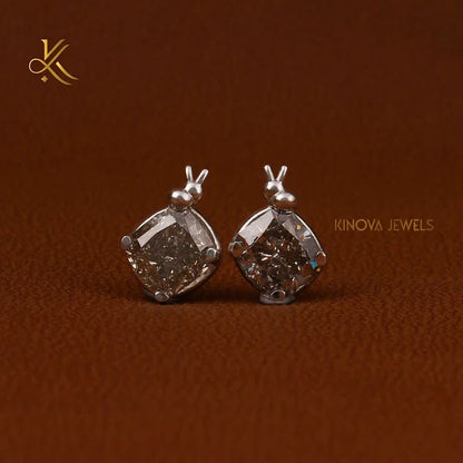 Luxury Gold Stud Earrings for Women 4.5-5.4 TCW Halo Set Diamonds Rhodium/Platinum/Rose Gold/Gold Plated for Wedding Gift