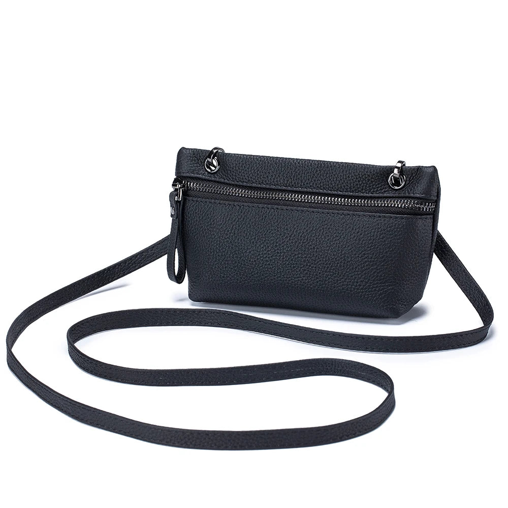 2024 New Underarm Women's Bag Head Layer Cowhide  Luxury Shoulder Crossbody Small Handbag  Ladies Trendy Cell Phone Bag