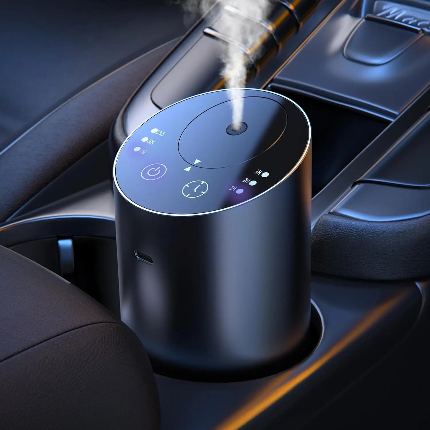 Leak Proof Aluminum USB Rechargeable Smart Cold Mist Cordless Aromatherapy Diffuser with Timing Function for Car Office & Room