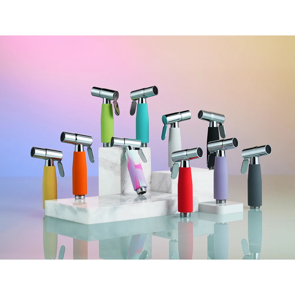 Multi Color Bidet Sprayer Replacement with Silicon Cover Toilet Health Faucet Handheld Bidet Sprayer Cloth Diaper Sprayer