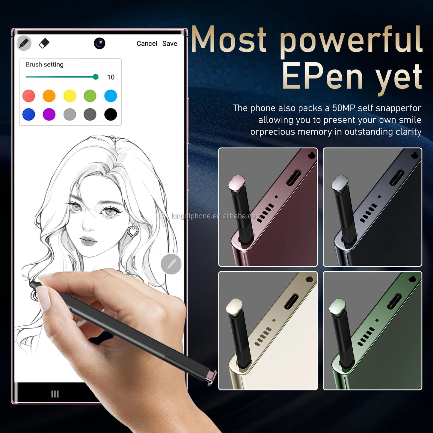 2024New S-Pen Android Phone 16+1TB S24 Ultra Smartphone 7.3inch Telephone Fast Charging Unlock 4G WIFI S24 Mobile Phone Dual SIM
