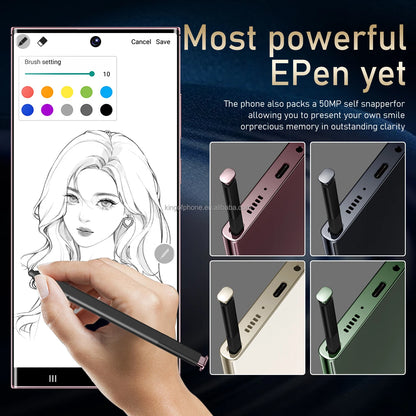 2024New S-Pen Android Phone 16+1TB S24 Ultra Smartphone 7.3inch Telephone Fast Charging Unlock 4G WIFI S23 S24 Mobile Phone
