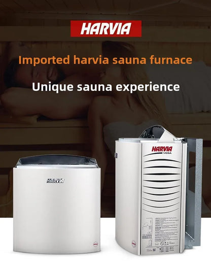 Harvia Stainless Steel Solid Spruce Wood Dry Steam Furnace Modern Design Household and Commercial Sauna Room Heating Equipment