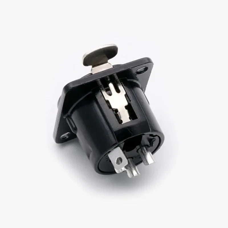 1pc 3pin XLR female socket connector, for Microphone/MIC, Panel Mount, Metal Shell +Copper Contact