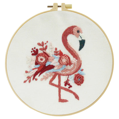 Factory DIY flamingo Practice Embroidery Set for Beginners Semi finished Handmade Cross stitch Decoration Crafts