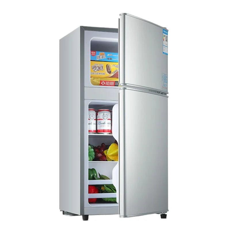 BCD-128 Cooling Fridge Household Top-freezer Double Door Fridges Refrigerator for Homes