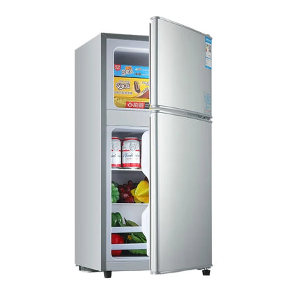 BCD-128 Cooling Fridge Household Top-freezer Double Door Fridges Refrigerator for Homes