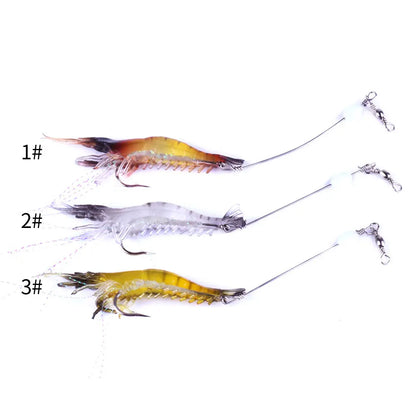 7.5cm/6.6g Plastic Fishing Bait Soft Swim Shrimp Lure Bionic Shrimp Lures for River and Lake Hot Sale Products