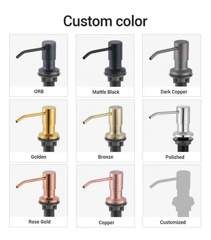 Kitchen 1000ml Hand Bottle Sink Soap Pump Dispenser Stainless Steel Liquid Soap Dispenser Ss304 Bottle for Kitchen Sink