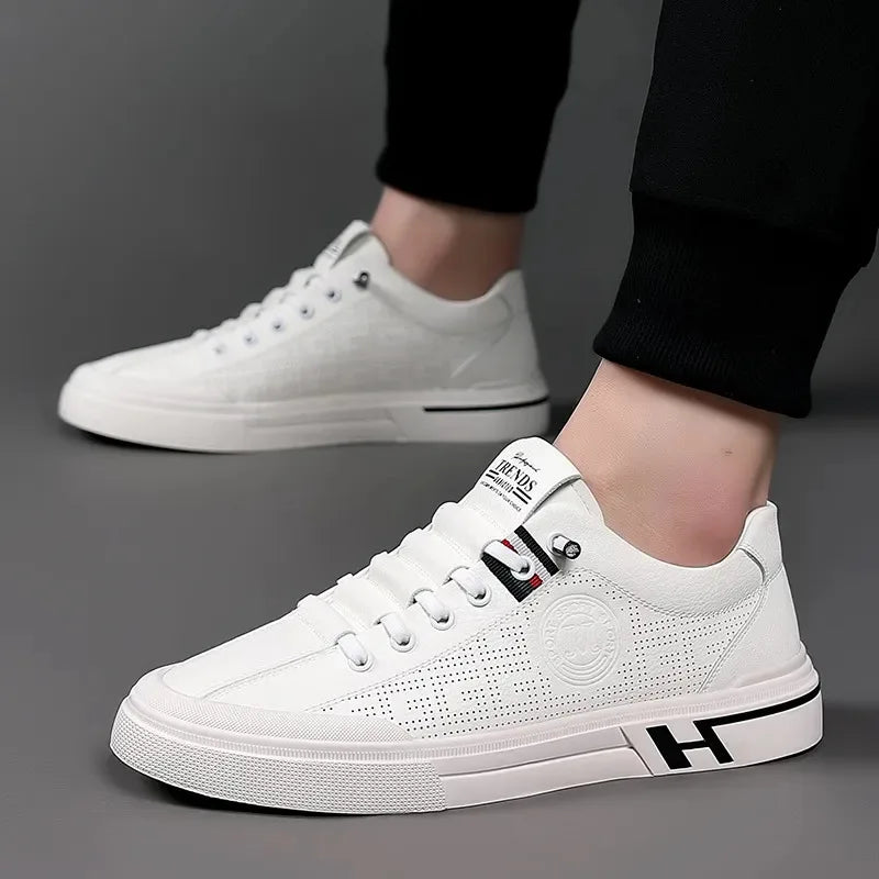 New Arrival Men's Casual Sports Shoes Comfortable Breathable Fashion Design with Genuine Leather Lining PVC Insole Walk Style