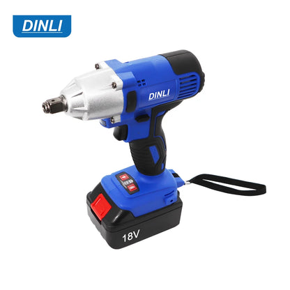 18V Cordless Lithium Impact Wrench Power Drill for Car Repair with Brush Motor Tool for Efficient Work
