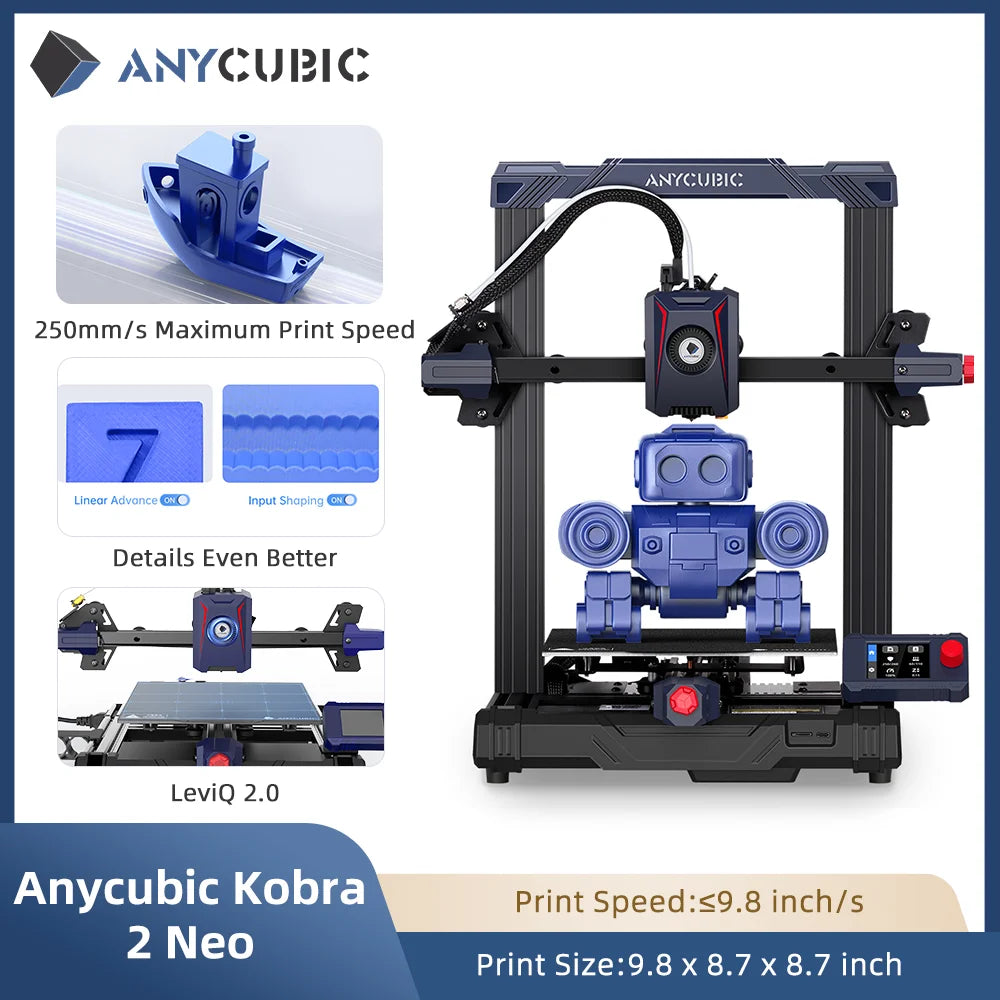 Anycubic 5X 10X Faster Kobra 2 Max Neo Pro Impresora Diy Anycubic Fdm Imprimante Impresora 3d Printing
