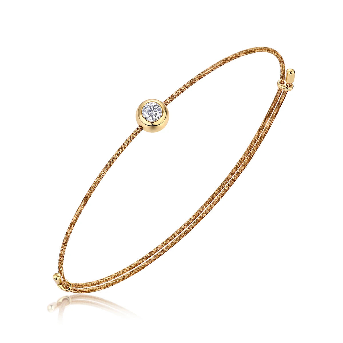 VVS1 Round Moissanite Gemstone Rope Bracelet Luxury Women Jewelry for Girls Pink Red Rope Moissanite Charm Bracelet