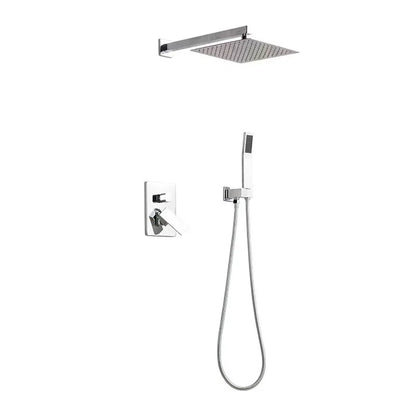 Europe Type Modern Wall Mounted Chrome Rainfall Concealed Bathroom Shower Set Hot Sale Brass Concealed Shower Set