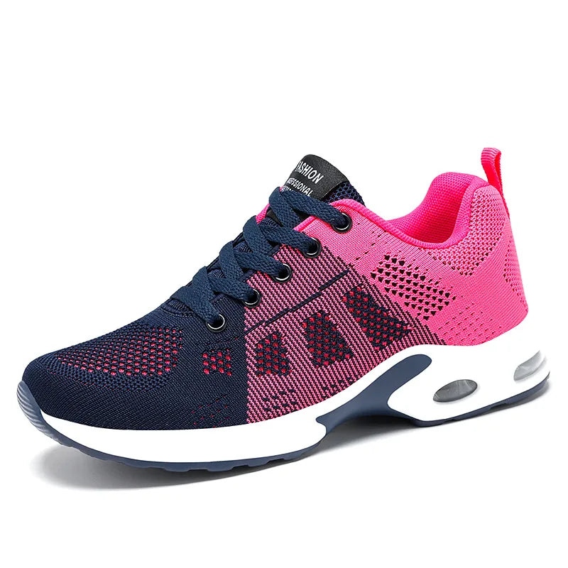 Women's Lightweight Breathable Lace-Up Sport Shoes Casual Outdoor Anti-Slip Sneakers with round Toe for Winter Wholesale