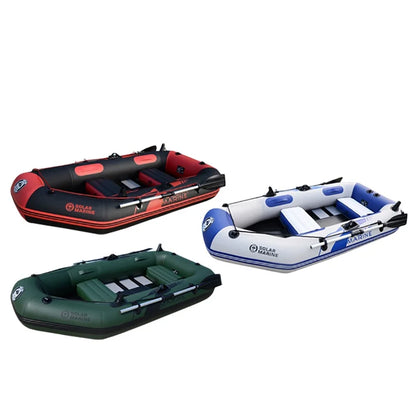 Hot Selling Solar Marine B230-1 230 CM 3 People PVC Inflatable Kayak Canoe Wooden Floor Fishing Boat With Oar Accessories