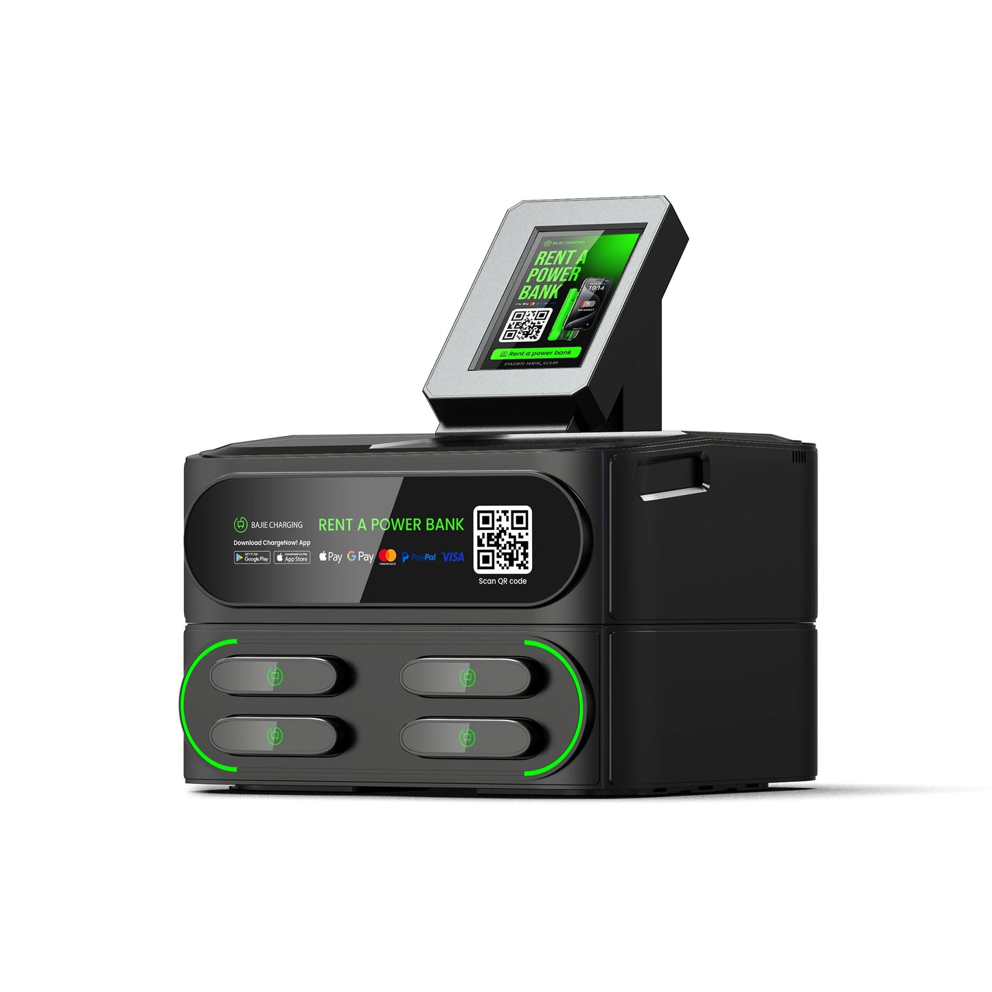 Fast Charging Station with Stack Station Pax Pos Sharing Power Bank Vending Machine Mobile Phone Charging Kiosk Rental System