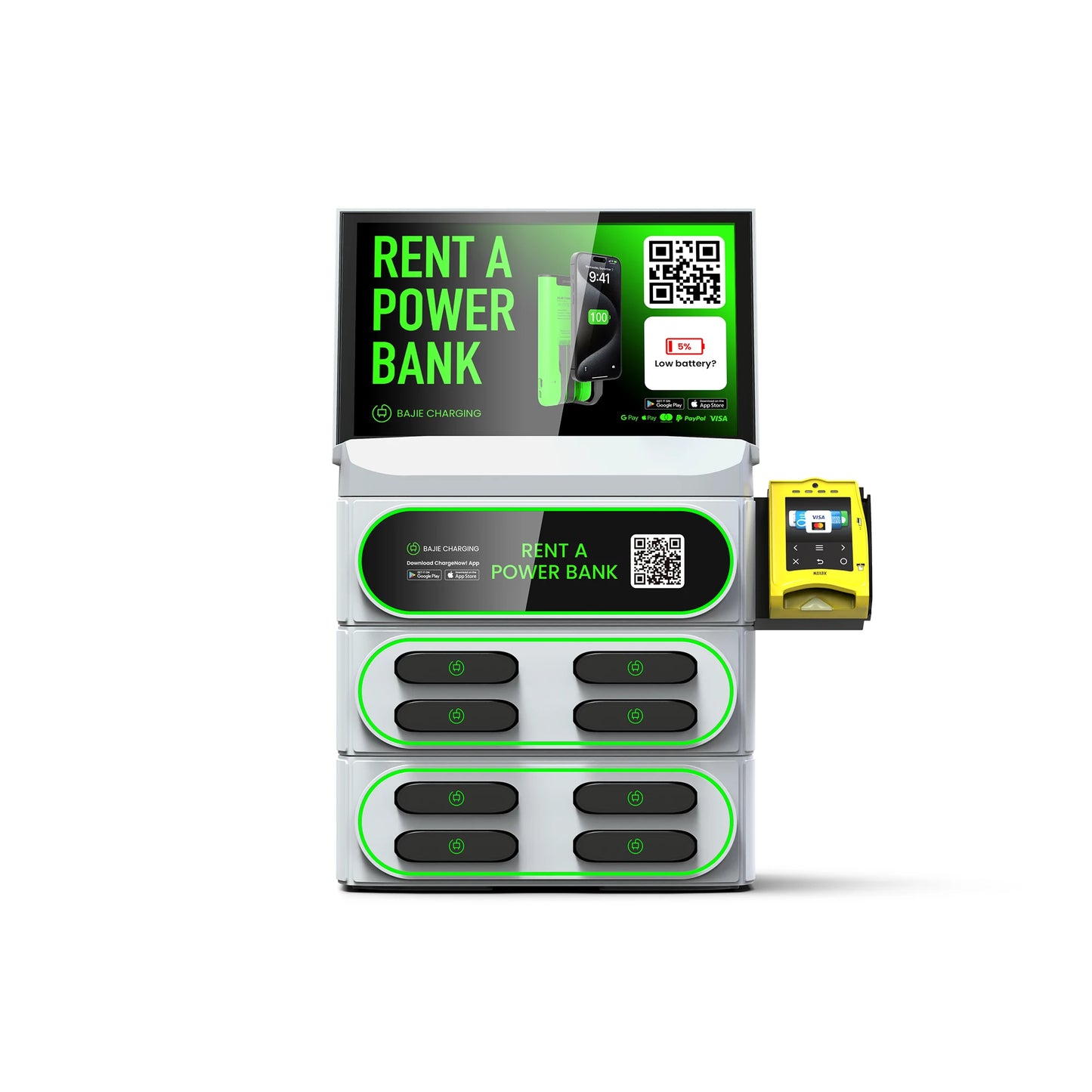 New Trending Shared Power Bank Station Credit Card Payment Mobile Phone Charging Rental Station Desktop Powerbank Stand Kiosk