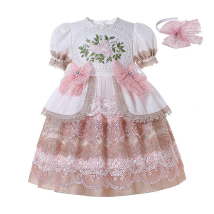 Exclusive Customization Elegant Girls Children Muslim Bridesmaid Dresses Frocks 2-12Y 1BAG=1PCS