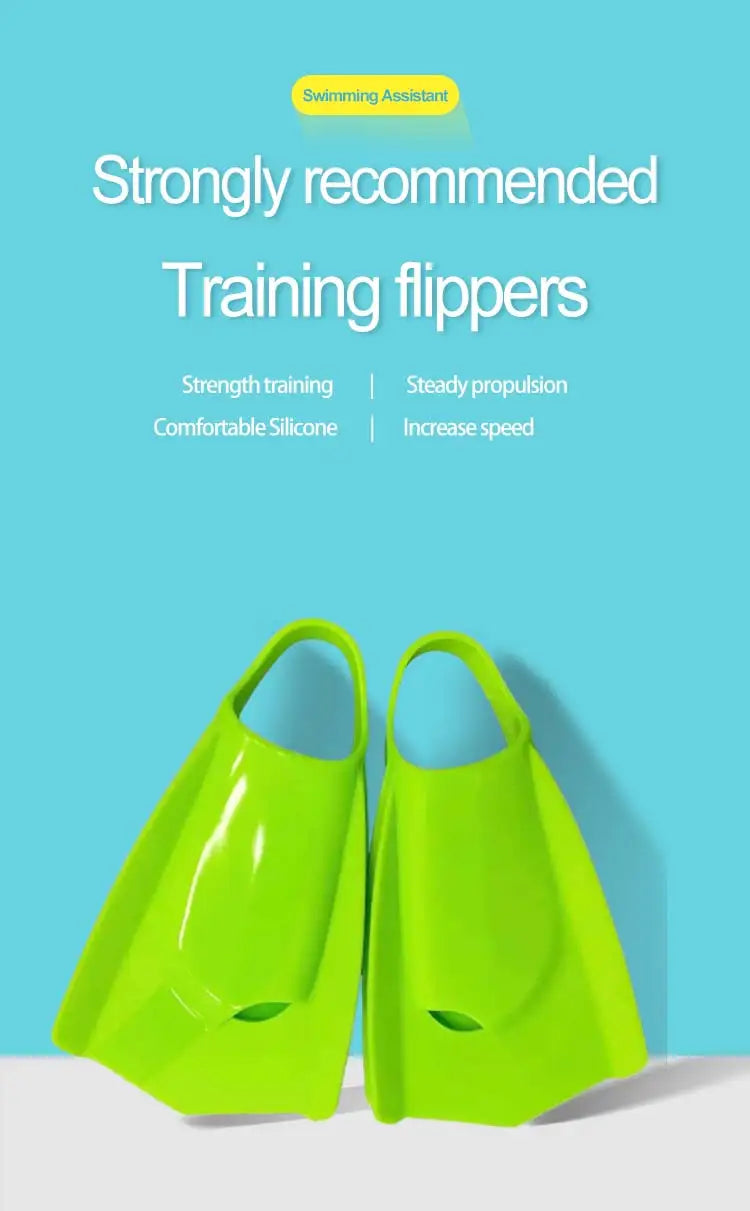 2025 Hot Sale Custom Made Adult Training Swim Flipper Snorkel Short Blade Silicone Fins Swimming