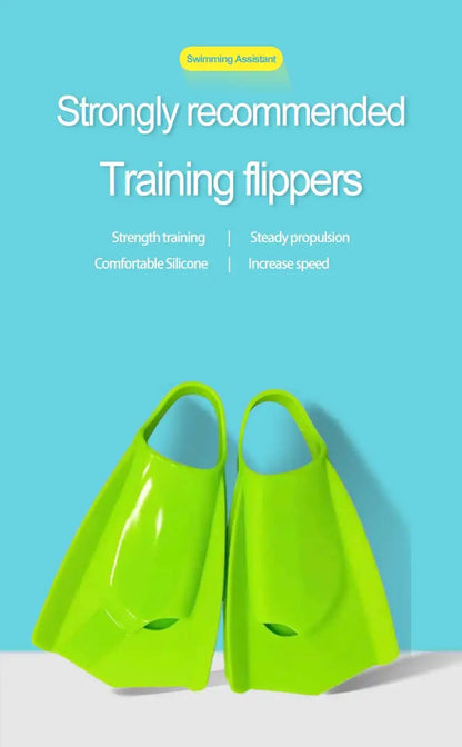2025 Hot Sale Custom Made Adult Training Swim Flipper Snorkel Short Blade Silicone Fins Swimming