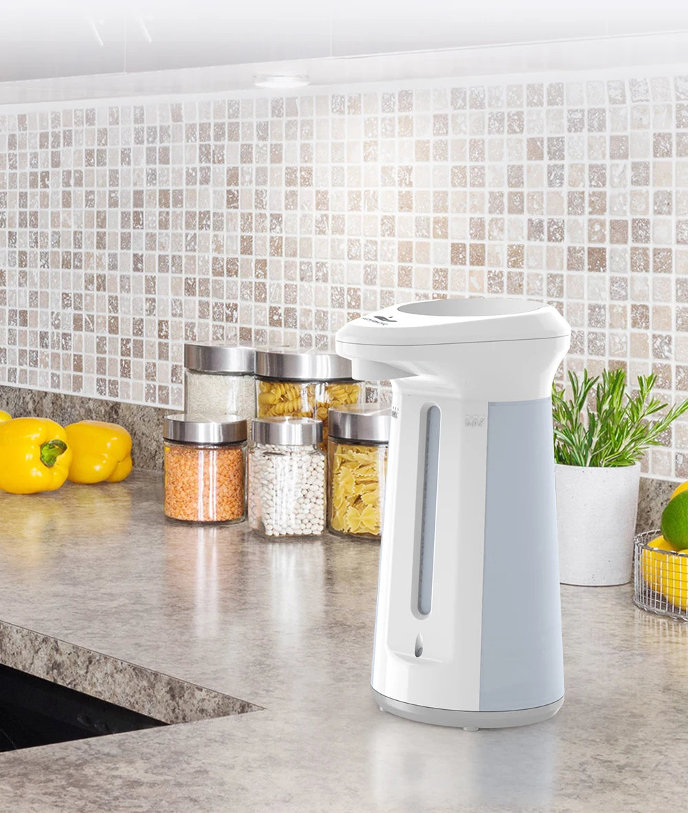 Modern Non-Contact ABS Plastic Foam Pump Automatic Soap Dispenser for Home Hotel Use Refillable Bottle for Bathroom Kitchen