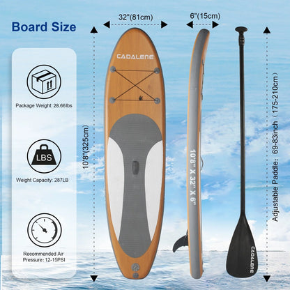 USA Warehouse Spot High-Stability Durable Lightweight Ocean Surfing Inflatable Stand up Paddle SUP Board Set for Kid & Adult