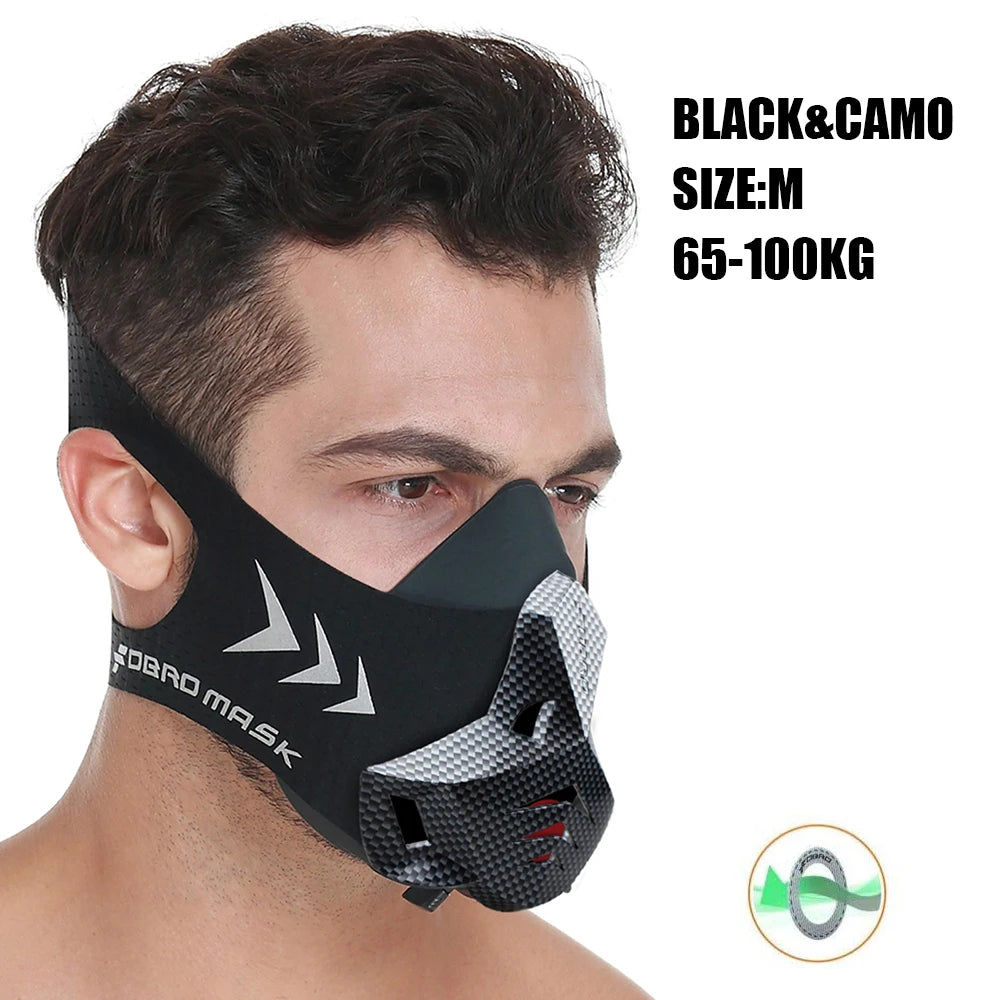 FDBRO MMA Cardio Workout 3.0 Running Resistance Elevation Endurance Mask for Fitness High Altitude Training Sports Mask