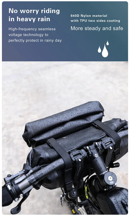 Rhinowalk Bike Handlebar Bag Waterproof Big Capacity 4L-12L  Frame Front Tube Cycling Bag Trunk Pannier Bike Accessories
