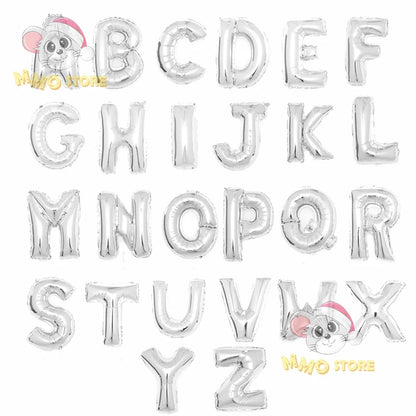 16/32inch Letter Balloons Party Decoration Aluminum Foil Helium Balloon Birthday Wedding Valentine's Day DIY Layout Supplies