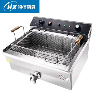 Premium Commercial Full-Size Electric Deep Fryer 30 Liters Professional Restaurant Industrial New Standing Fryer