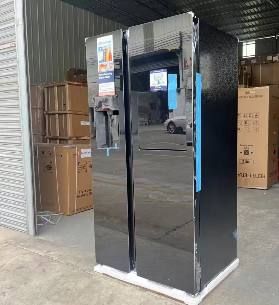 High Quality 600L Large Capacity Double-Door Air-Cooled Frost-Free Refrigerator Water Dispenser Ice Maker Bottom-Freezer Design