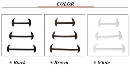12pcs/set Leather Silicone Shoelace for Sneakers Shoes lace Lazy No Tie Shoelaces Elastic Shoe Lace Suitable for Unisex laces