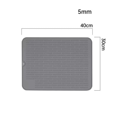 Silicone Dish Quick Bar Drying Dining Table Bath Mat Custom Logo Foldable Kitchen Large Microfiber