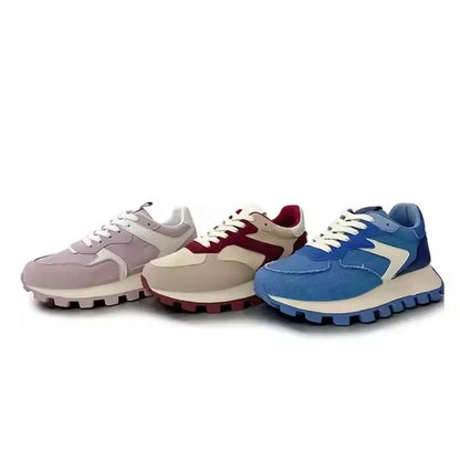 Breathable Lace-up Height Increasing Breathable PU Running Shoes Casual Sneaker for Women Wholesales 327